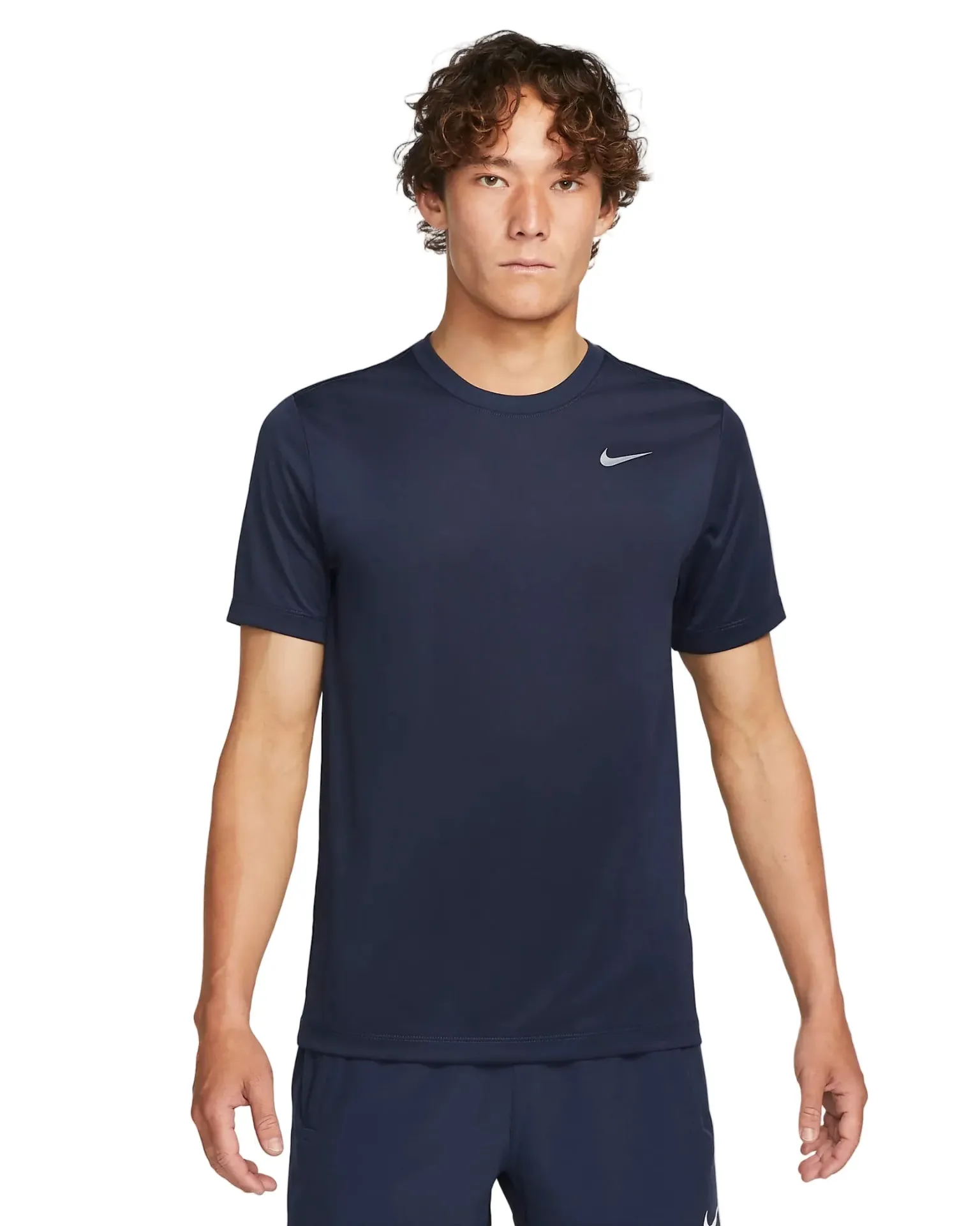 Nike Dri-FIT Men's Fitness T-Shirt (S, Obsidian/Matte Silver)